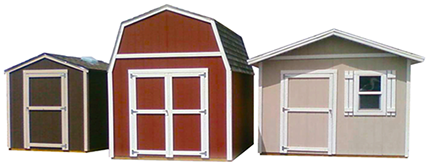 Apex three storage sheds