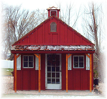 Apex Custom shed with custom door and loft