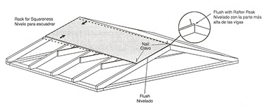 do-it-yourself shed kit truss and roof sheeting instructions